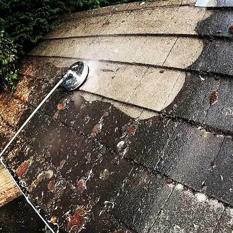 Roof soft-wash and de-moss – close-up, image 2